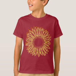 Blommigt Rustic Solros Light Hand plockade T Shirt