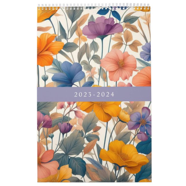 Blommigt: Rustika, färgstarka bohemiska botaniska Kalender (Omslag)