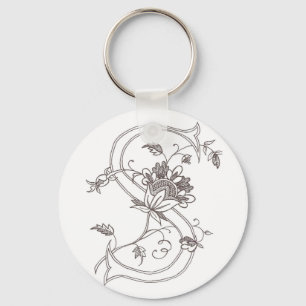 Blommigt S Keychain Nyckelring
