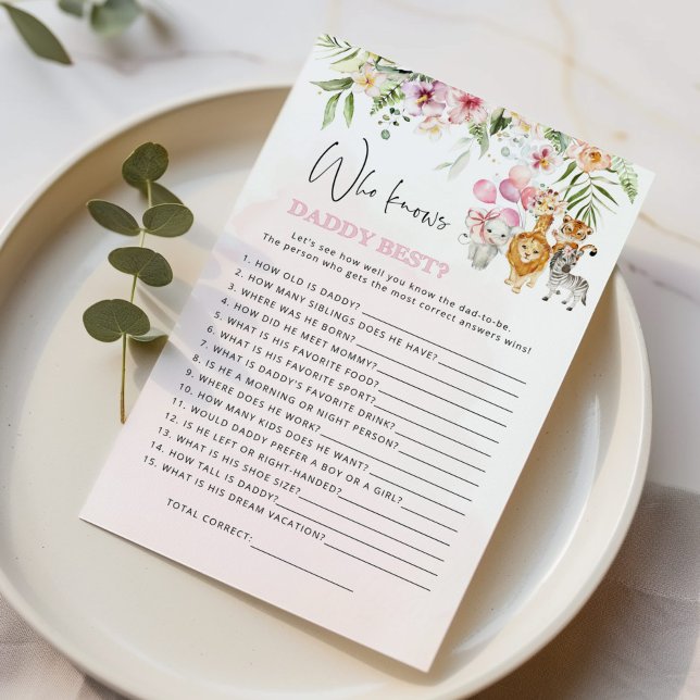 Blommigt Safari-djur som känner pappa bäst (Skapare uppladdad)