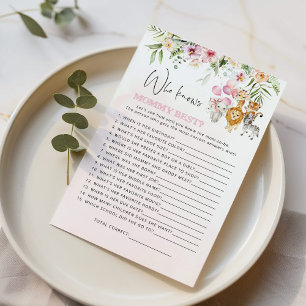 Blommigt safari-djur som vet mamma bäst