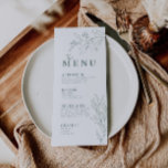 Blommigt Sage Grönt Boho Menu Meny<br><div class="desc">Bröllopsinbjudningarna kännetecknas av boho stil, blommigt och natursage färg, med en blandning av olika typsnitt stilar, ofta i olika storlekar, för att skapa ett unikt, elektriskt utseende som gör inbjudan till en naturlig estetisk. De kommer säkert att imponera på dina gäster och ange tonen för din speciella dag. Kolla vår...</div>