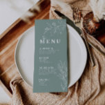 Blommigt Sage Grönt Meny<br><div class="desc">Bröllopsinbjudningarna kännetecknas av boho stil, blommigt och natursage färg, med en blandning av olika typsnitt stilar, ofta i olika storlekar, för att skapa ett unikt, elektriskt utseende som gör inbjudan till en naturlig estetisk. De kommer säkert att imponera på dina gäster och ange tonen för din speciella dag. Kolla vår...</div>