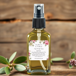 Blommigt | Sage Smudge Spray Flaska-etiketter Fyrkantigt Klistermärke