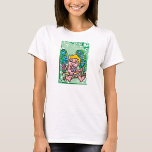 Blommigt Sagittarius Archer child, blåa blommor T Shirt
