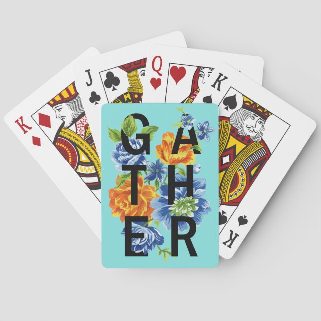 Blommigt Samla in offert Casinokort (Baksidan)