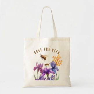 Blommigt Savethe bin Tote Bag Tygkasse