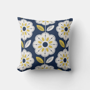 Blommigt Scandinavian Stil Seamless Mönster Kudde