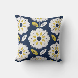 Blommigt Scandinavian Stil Seamless Mönster Kudde