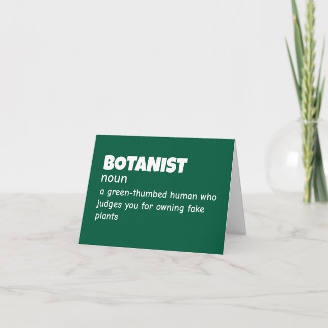 Blommigt Scientist Definition Humor Tack Kort (Framsida)