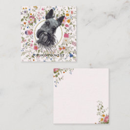 Blommigt Scottish Terrier Hund Mamma Notecard Anteckningskort