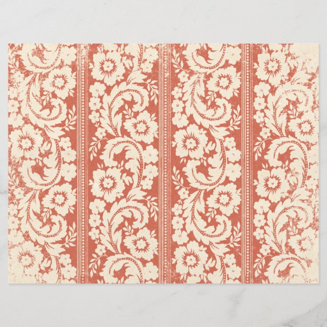 Blommigt Scrapbooking Junk Journal Papper (Framsida)