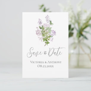Blommigt Script Modern Bröllop spara datum
