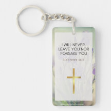 Blommigt Scripture Acrylic Keychain