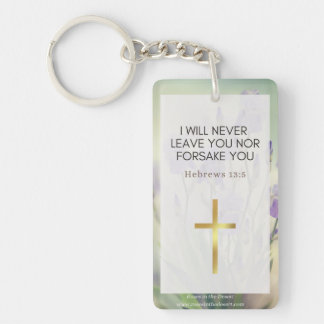 Blommigt Scripture Acrylic Keychain Nyckelring