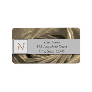 Blommigt Sepia Ro Photo Adressetiketters Adressetikett