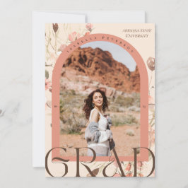 Blommigt Serenity: Boho Arch Ram Studenten Photo Meddelande