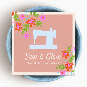 Blommigt Sewing Maskin Seamstress