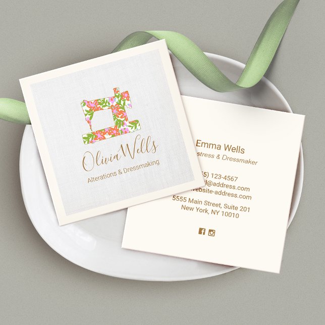 Blommigt Sewing Maskin Seamstress (Skapare uppladdad)