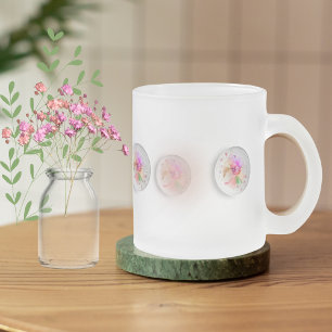 Blommigt-sfär frostat mugg
