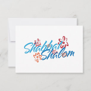 Blommigt Shabbat Shalom Kort