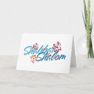 Blommigt Shabbat Shalom Kort