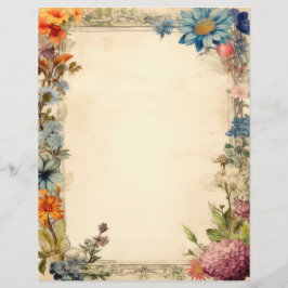 Blommigt Shabby chic-segmentet Journal Antique Pap