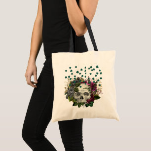 Blommigt Shamrock Skull Tygkasse