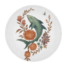 Blommigt Shark Harmony - Nature & Ocean Fusion Art