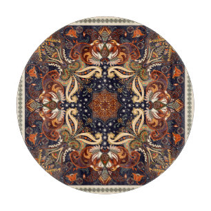 Blommigt shawl Squornament: Indian batik.