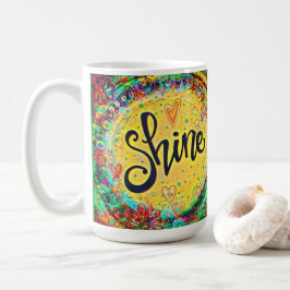 Blommigt Shine Söt inspirational Roligt Gult Kaffemugg