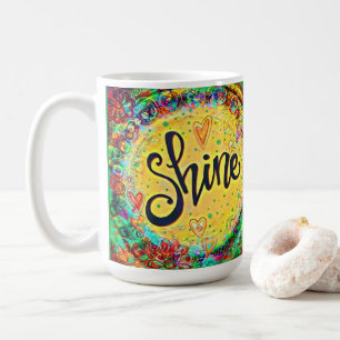 Blommigt Shine Söt inspirational Roligt Gult Kaffemugg