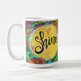 Blommigt Shine Söt inspirational Roligt Gult Kaffemugg