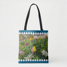 Blommigt Shoulder Tote Bag Tygkasse