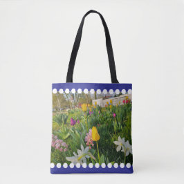Blommigt Shoulder Tote Bag Tygkasse