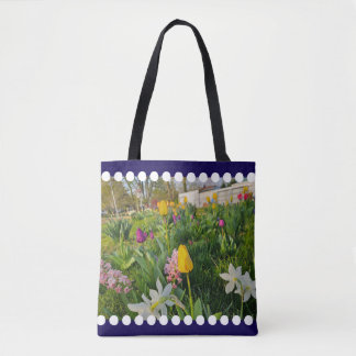 Blommigt Shoulder Tote Bag Tygkasse
