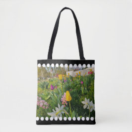Blommigt Shoulder Tote Bag Tygkasse