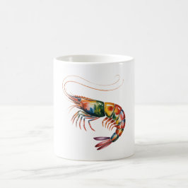Blommigt Shrimp Art Kaffemugg