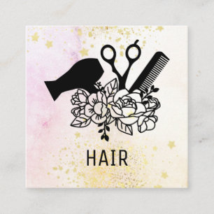 *~* Blommigt Sissor Combe Flower Glitter Dryer AP6 Fyrkantigt Visitkort
