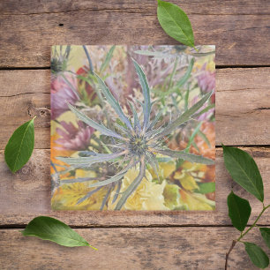 Blommigt Sistle Colorful Pastel Botanical Natural Stenunderlägg