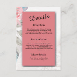 Blommigt, sjöblomma, ro peony bröllop tilläggskort