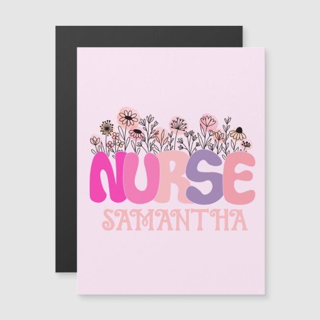 Blommigt sjuksköterska (Fram/baksida)