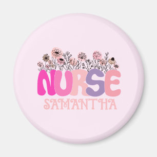 Blommigt sjuksköterska magnet
