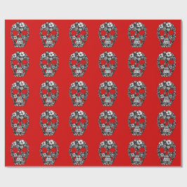 blommigt skallblommor intricate gothic Black Presentpapper