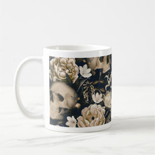 blommigt skalle mugg