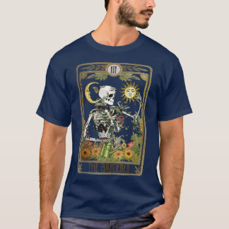 Blommigt Skeleton Tarot Gardener Plant T Shirt