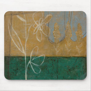 Blommigt Skiss med vilda blommor och växter Musmatta