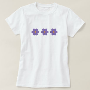 blommigt, skjorta, lila, blomkål t shirt