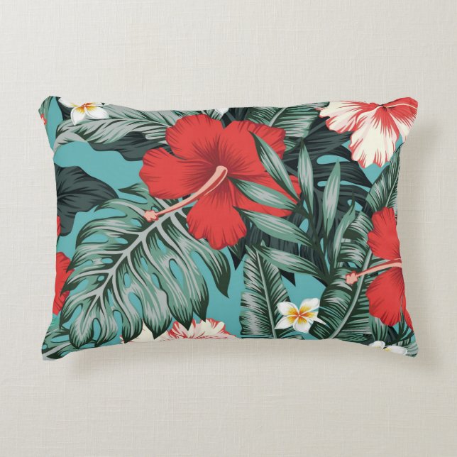 Blommigt skönhet dekorativ kudde (Framsidan)