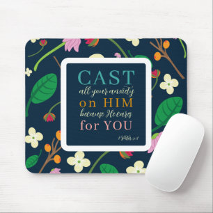 Blommigt Skript 1 Peter 5:7 Musmatta